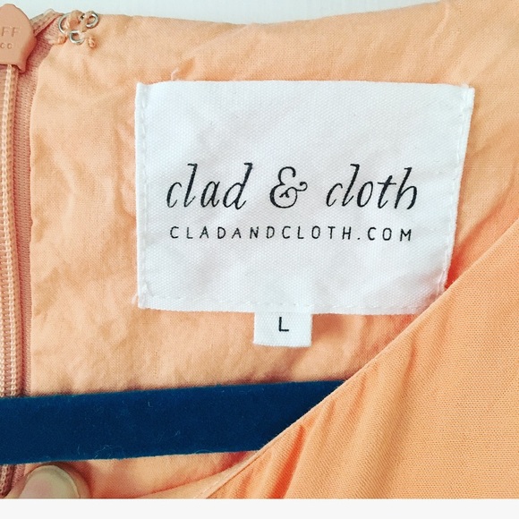 Clad and cloth embroidered dress coral - Picture 3 of 3